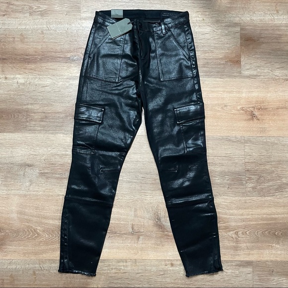 NWT All Saints Perri Dress Metallic Black Sparkle - Picture 4 of 8